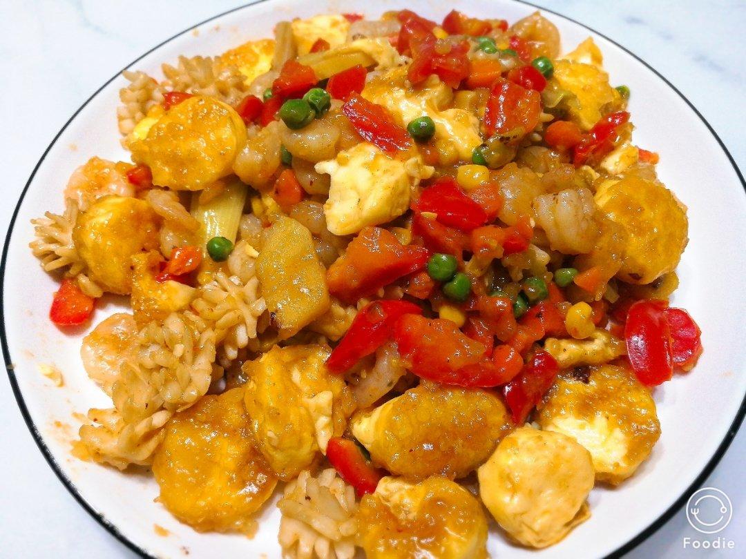 铁板海鲜日本豆腐 Seafood with Japanese Dofu