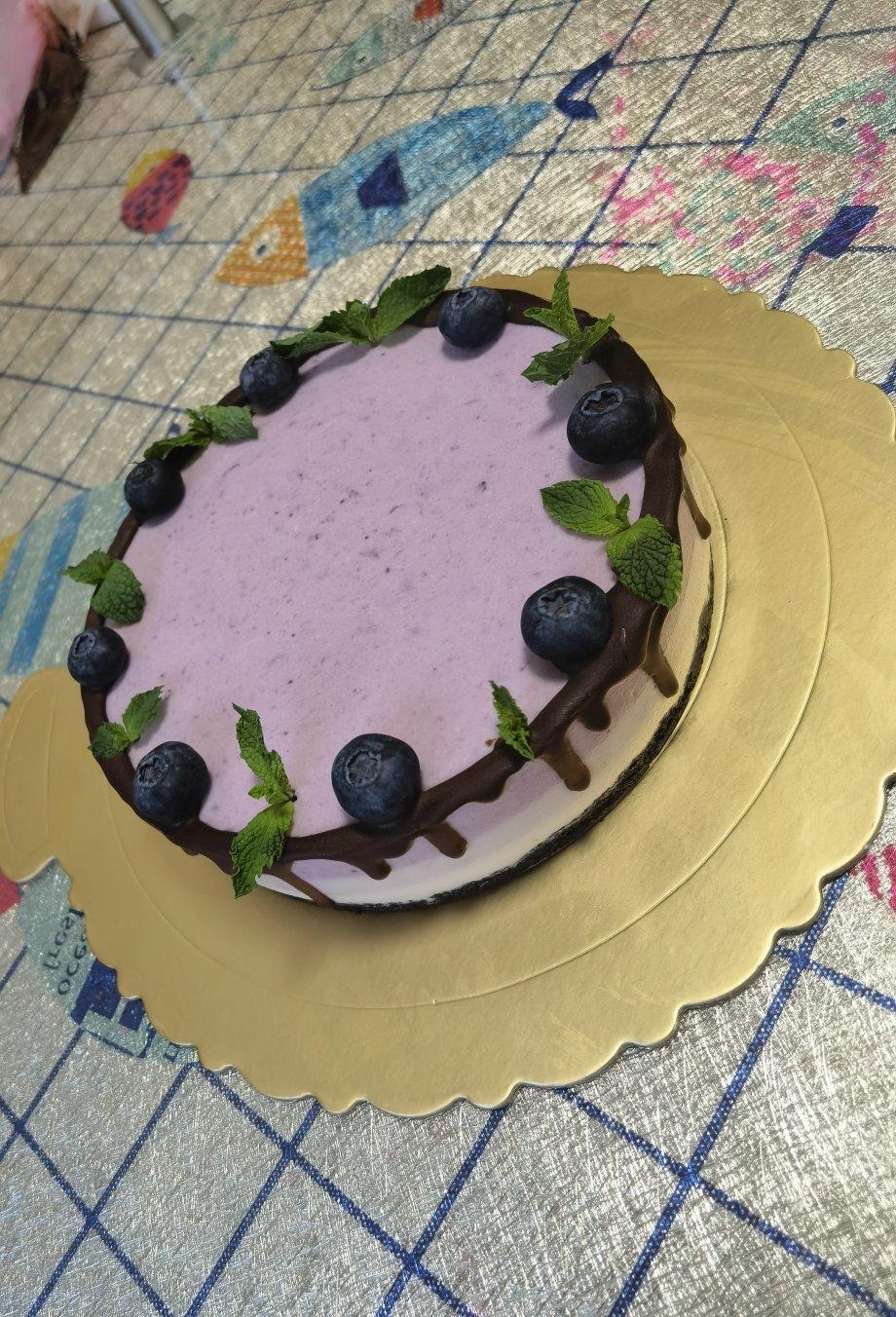 超梦幻的渐变蓝莓冻芝士