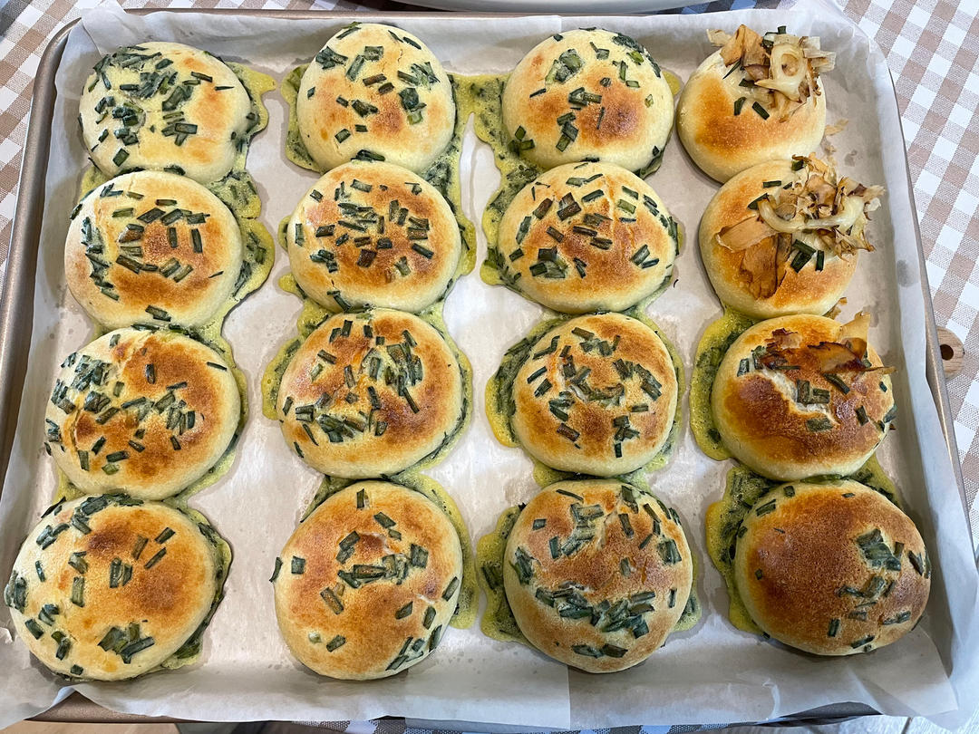 葱香肉松墨西哥面包（波兰种+烫种）