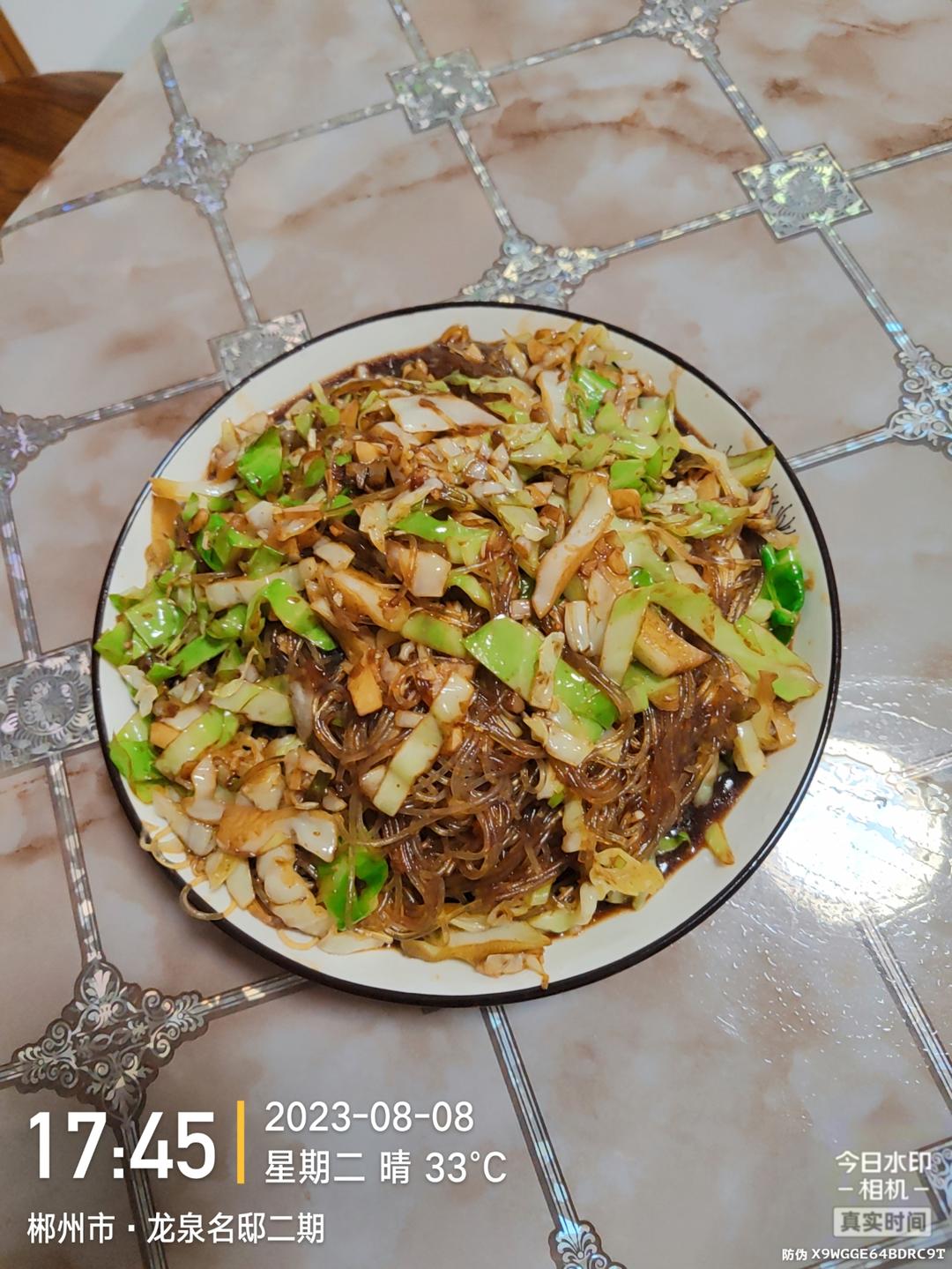 成功率百分之百的包菜炒粉丝