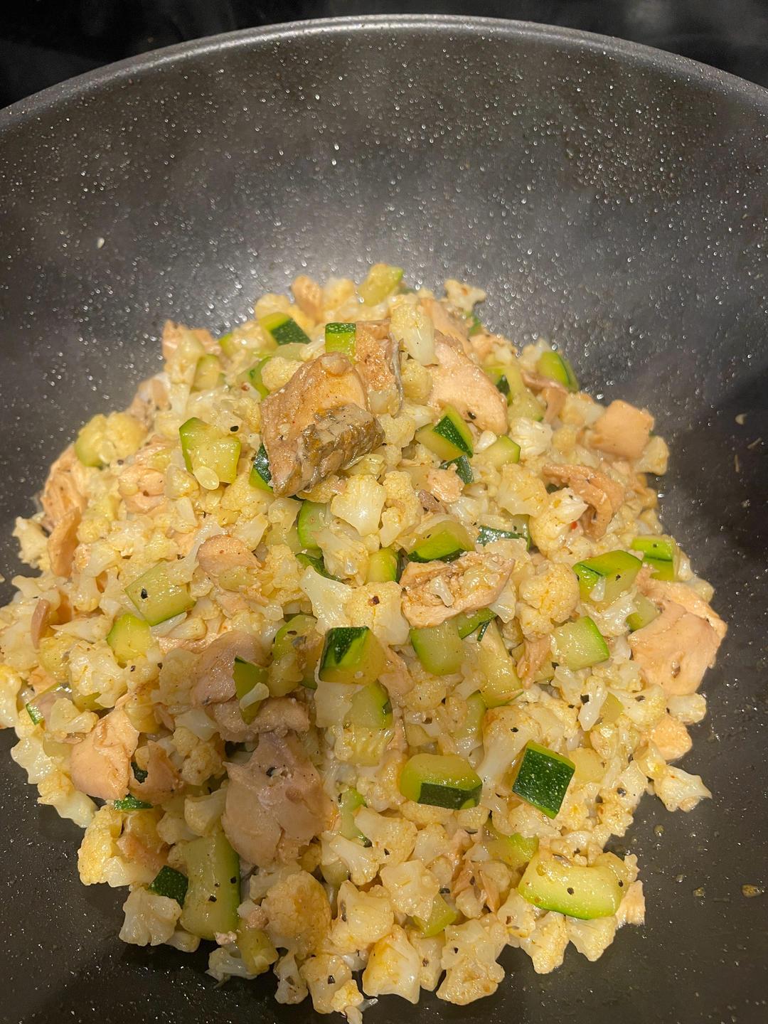 能量抗糖海鲜炒花菜饭（ref.萧潇）