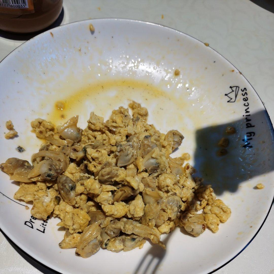 蚬子肉炒鸡蛋