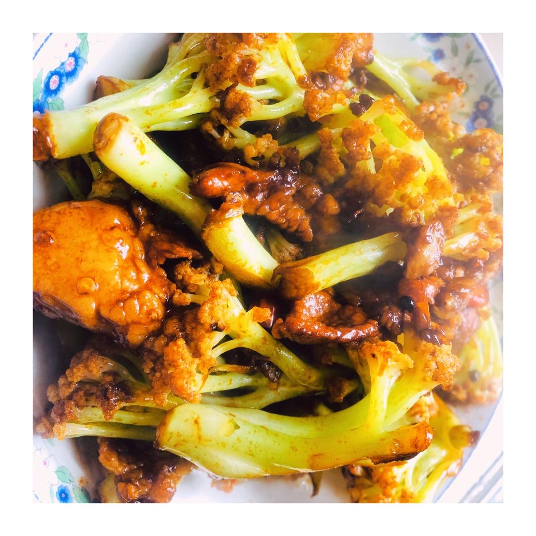 老丁的私房菜-干锅花菜
