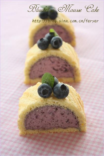 蓝莓慕斯蛋糕卷的做法
