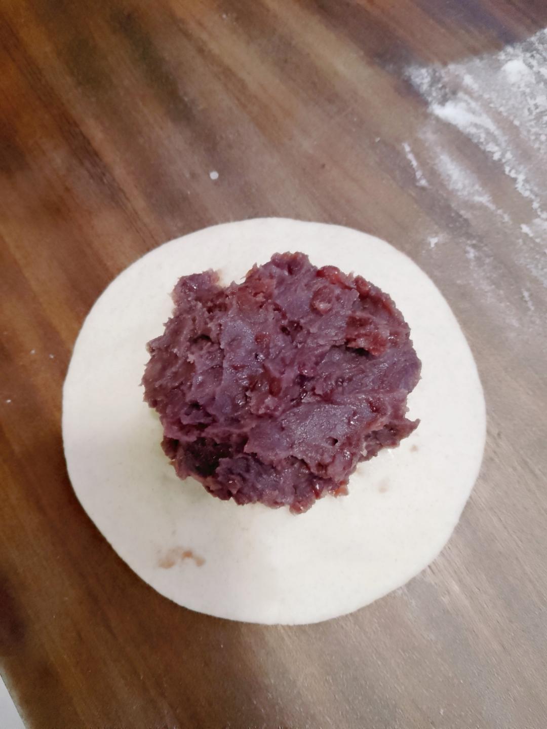 超好吃有豆豆的豆沙包，一次发酵（红豆包）