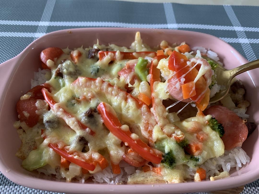 家常做法的芝士焗饭