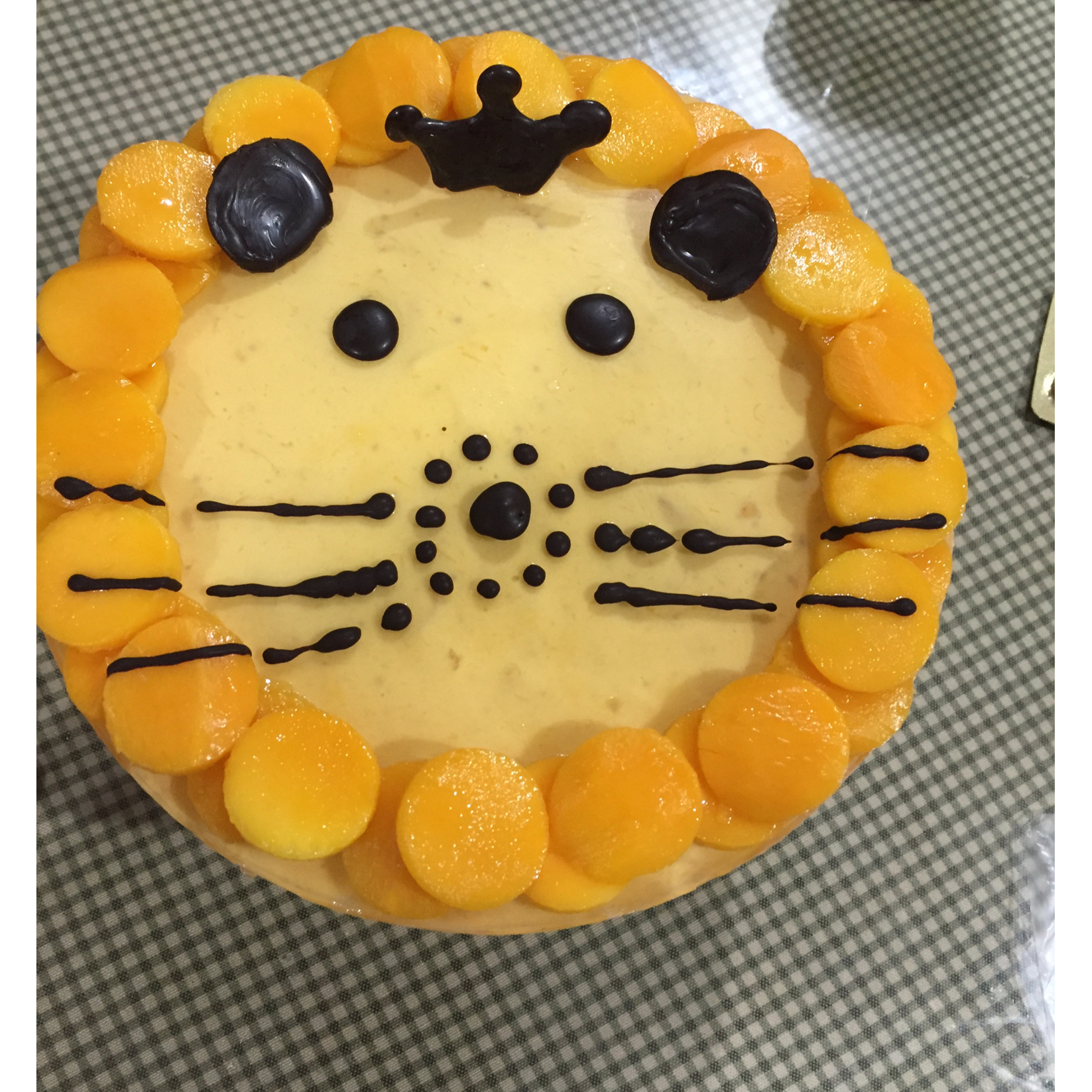 叶诗52做的小狮子芒果慕斯蛋糕