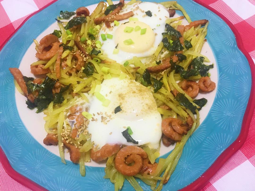 快手早餐—马铃薯火腿蛋