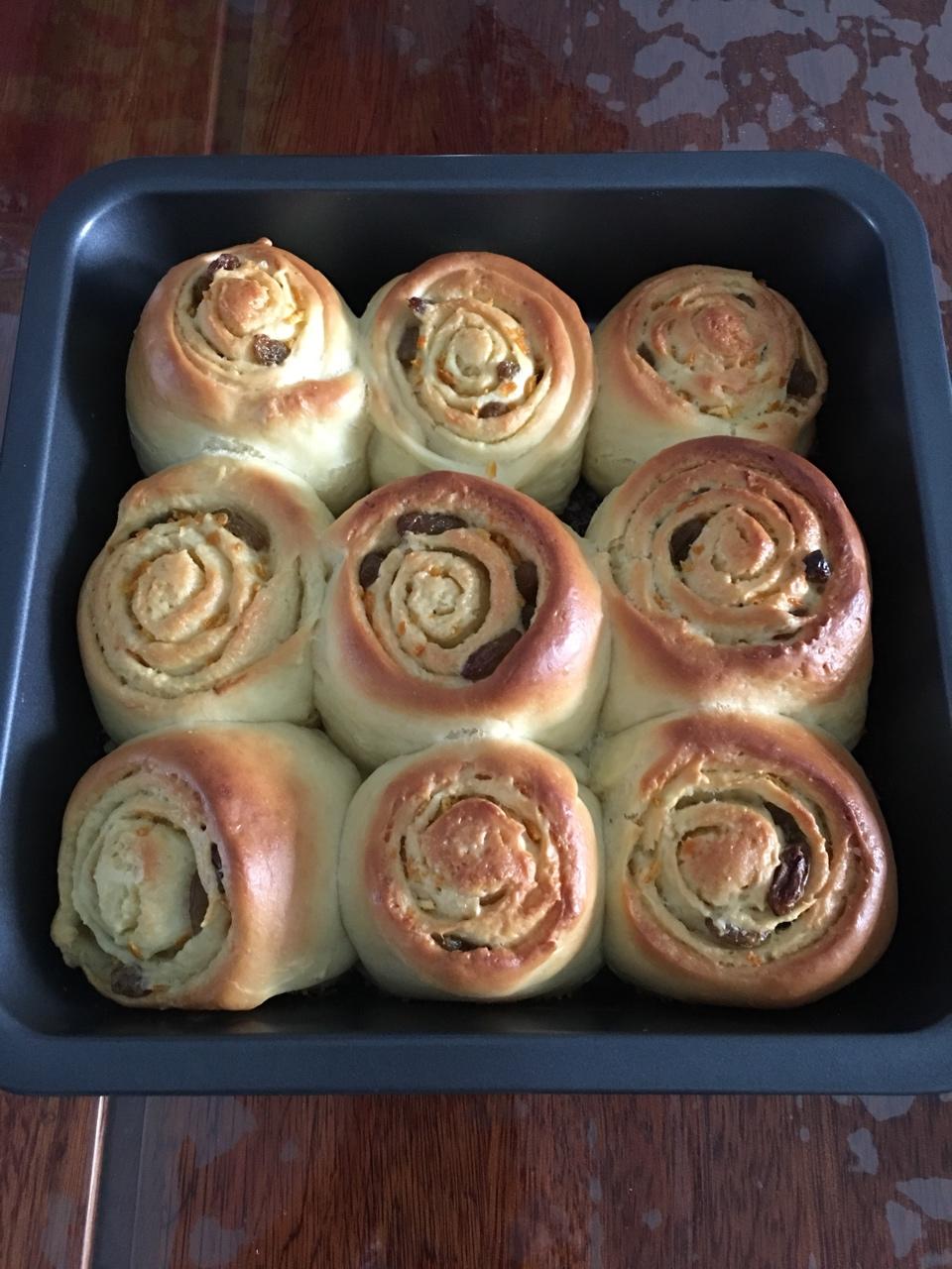 砂糖鲜橙面包卷 Orange roll