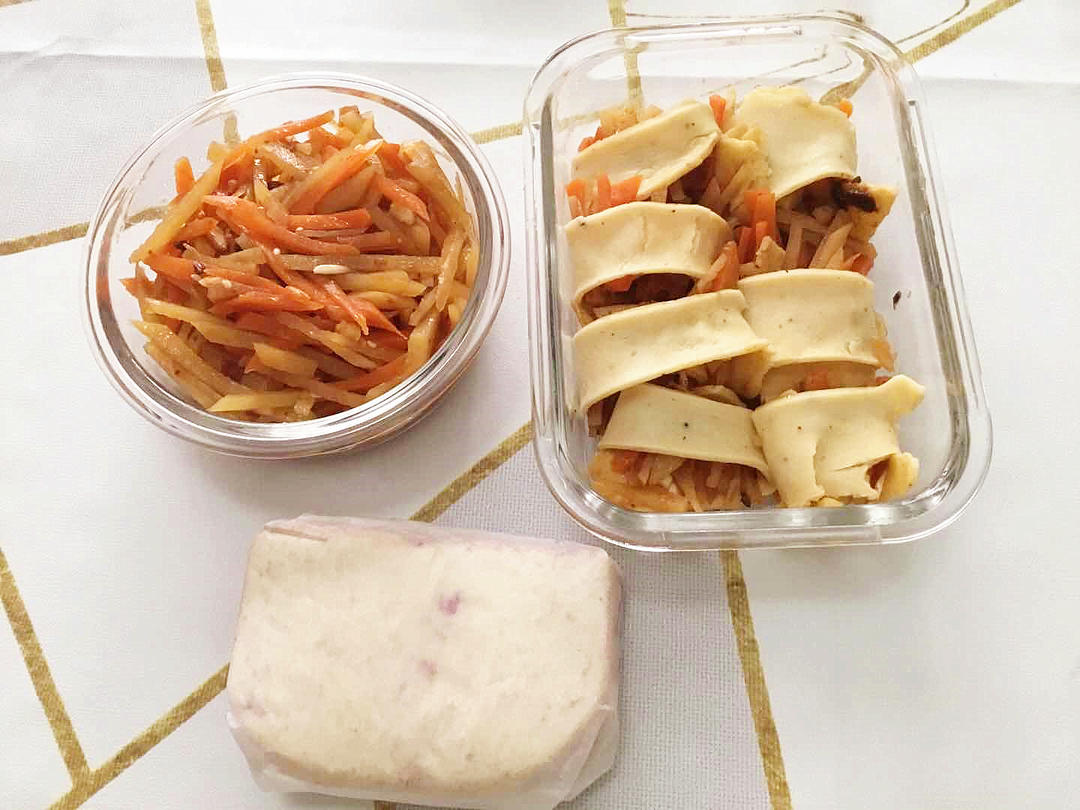 胡萝卜土豆卷+紫薯三明治的做法