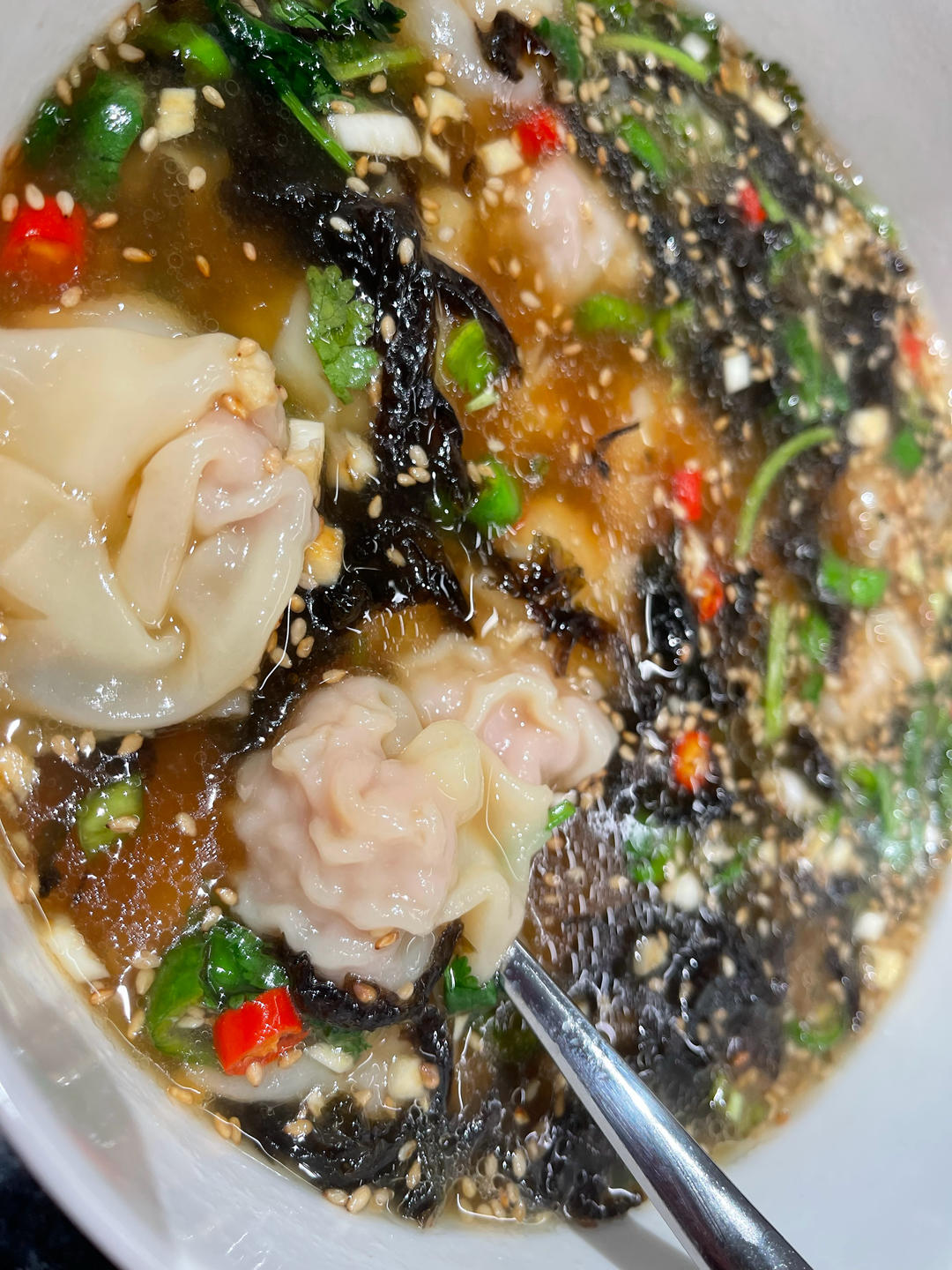 🔥好吃到汤汁都不剩❗️酸汤馄饨❗️