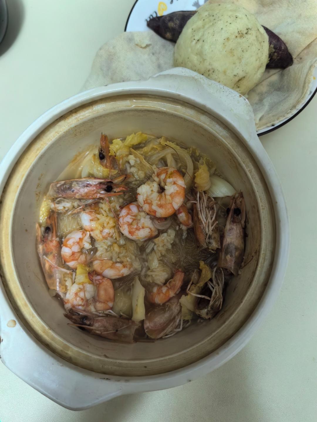 鲜虾粉丝煲