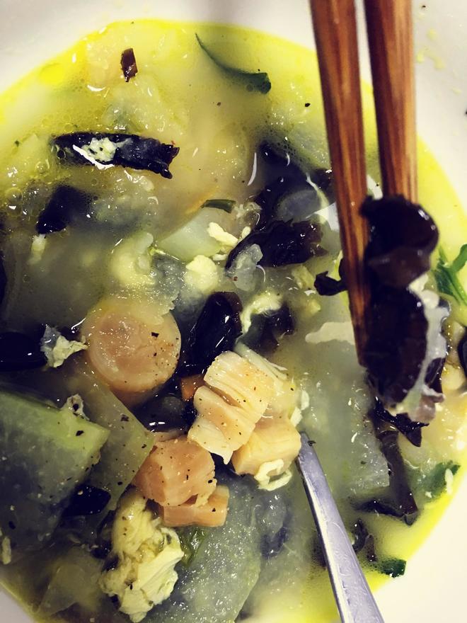 干贝（瑶柱）木耳冬瓜汤的做法