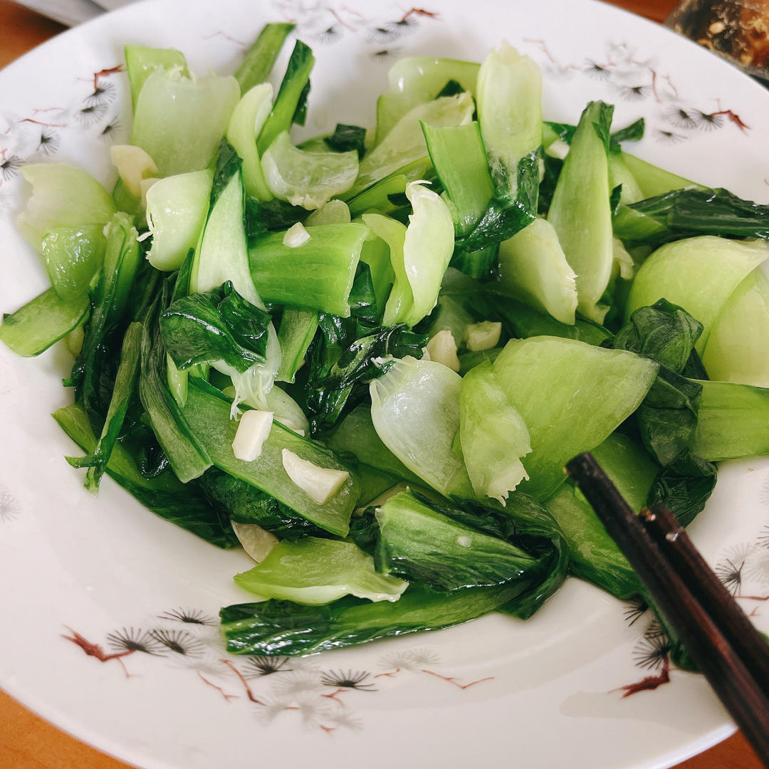 炒青菜，脆而不生，熟而不老
