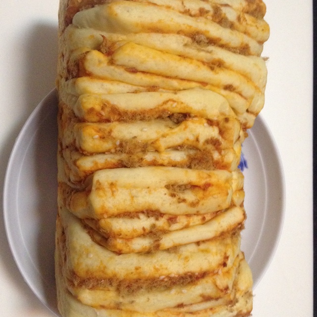 手撕千层肉松面包