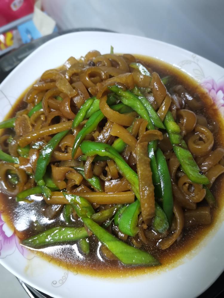 青椒猪皮的做法