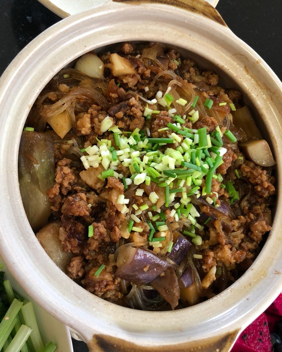 肉末茄子粉丝煲