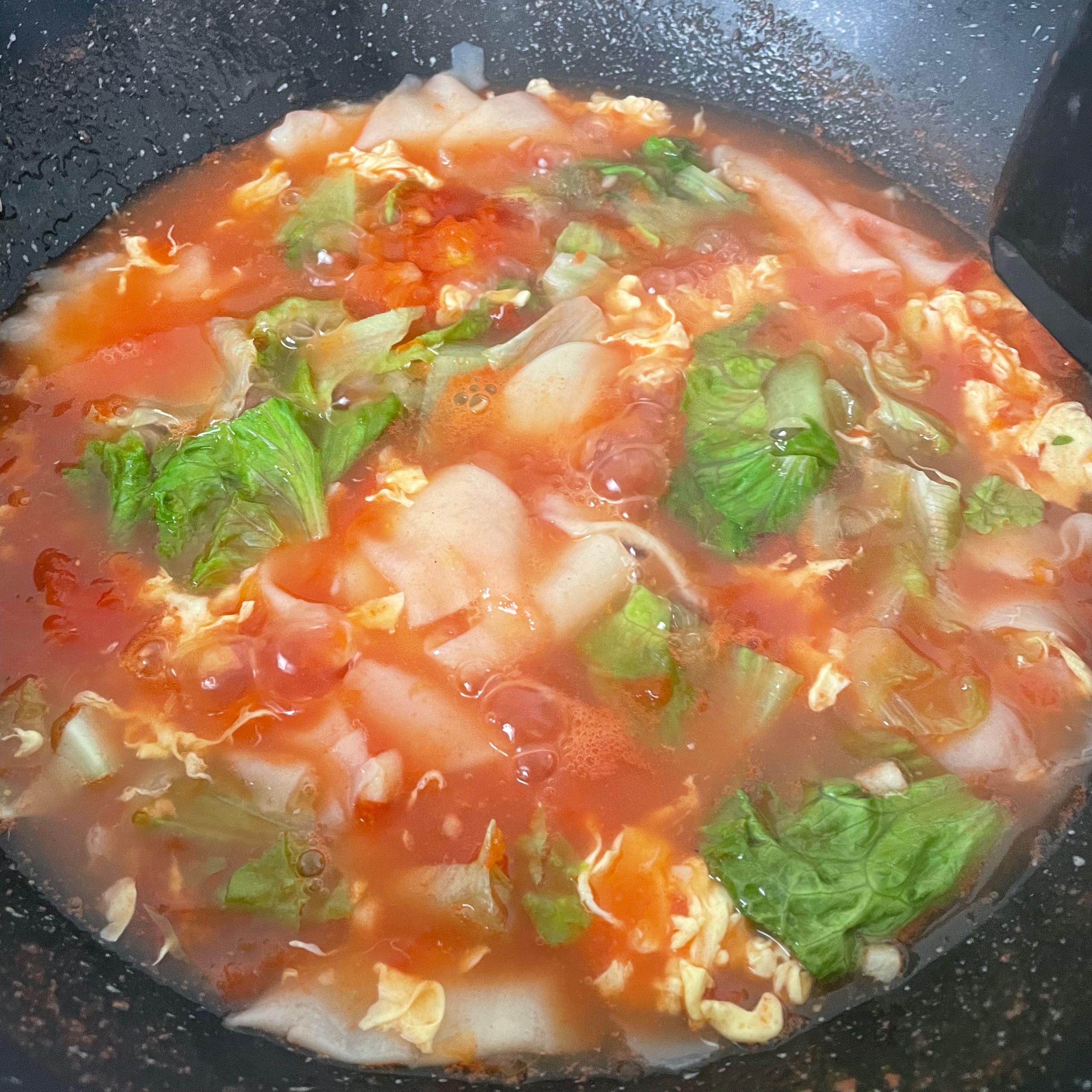 番茄面片汤（饺子皮版）的做法