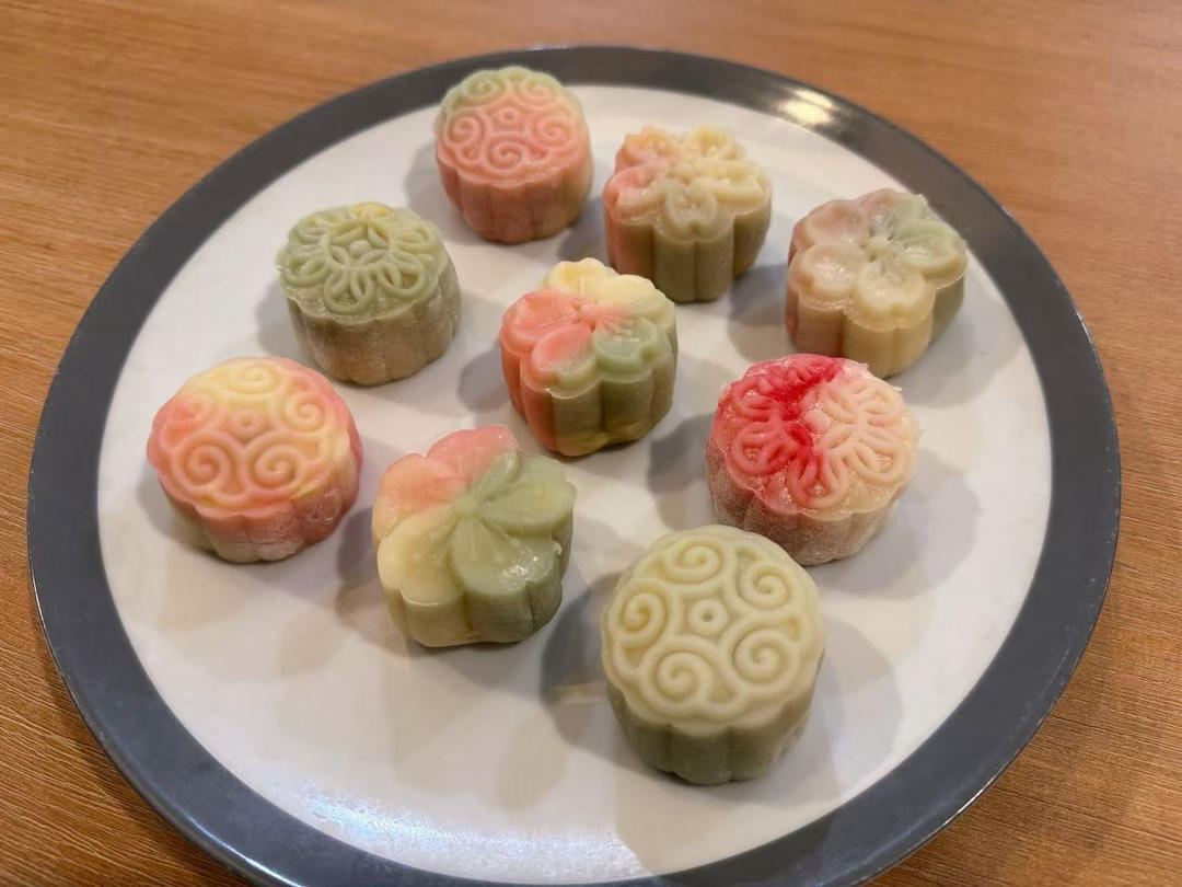 奶黄栗子冰皮月饼的做法
