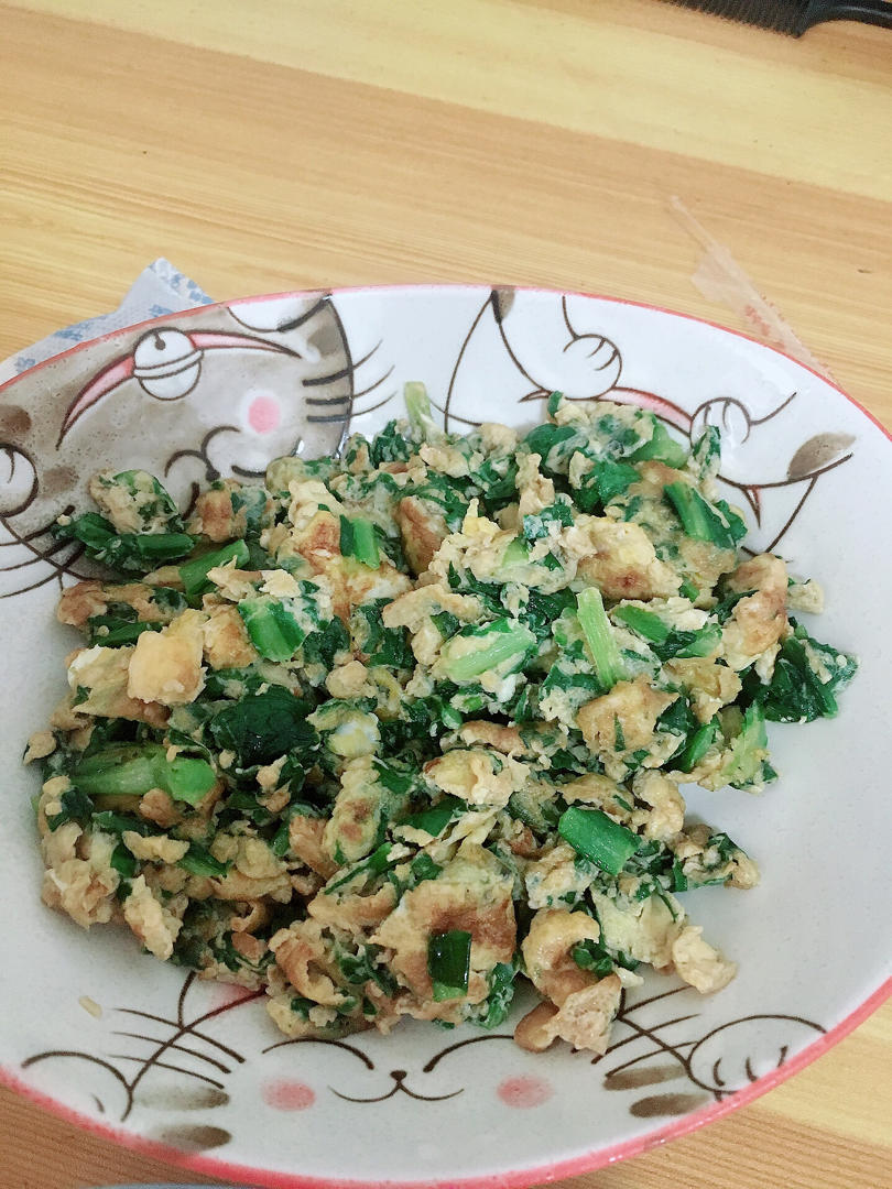 中高考营养配餐-茼蒿炒鸡蛋