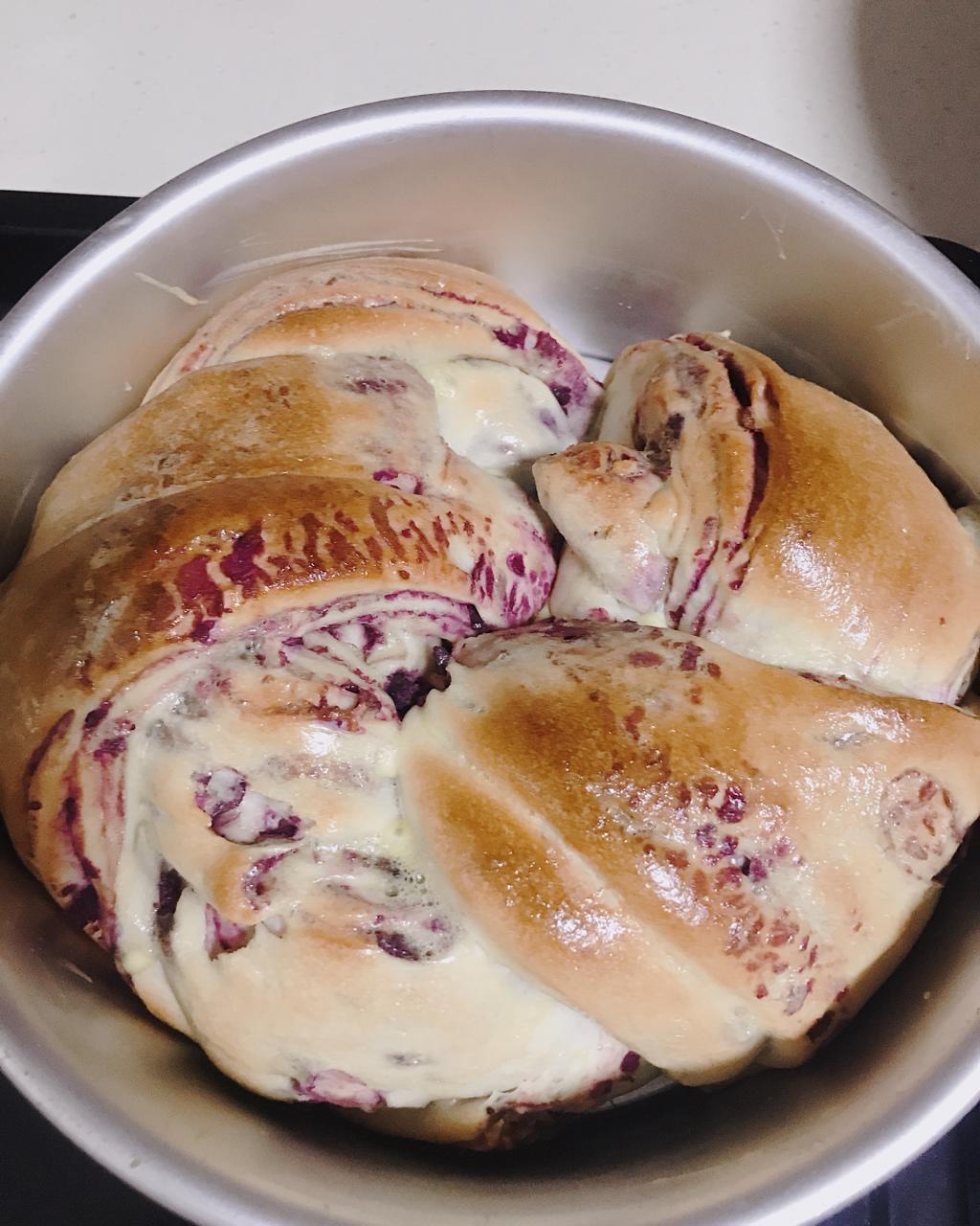 入门级不用揉出膜的手撕紫薯面包无黄油版