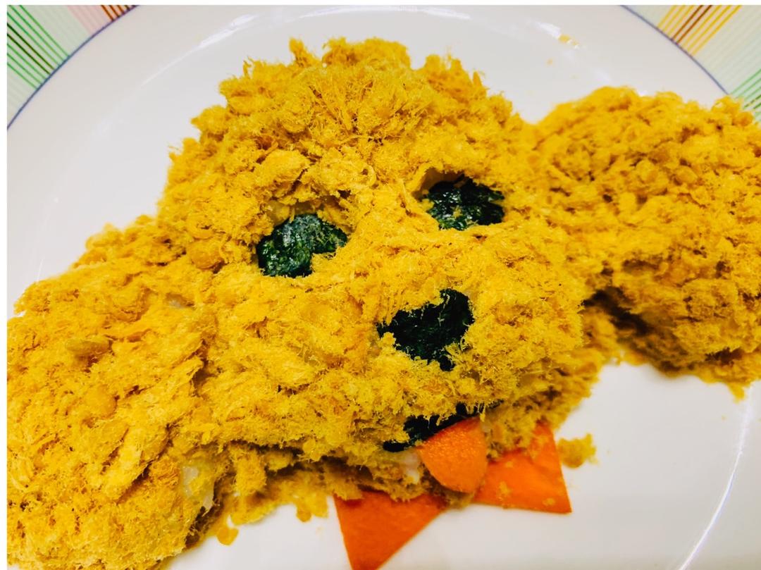 哄娃人气早餐【咸蛋黄肉松饭团】泰迪版-每天都是六一节