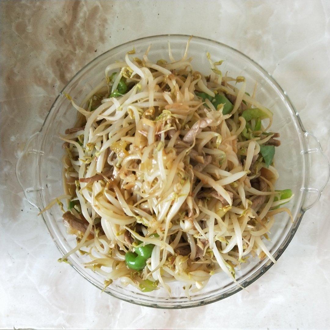 绿豆芽炒肉