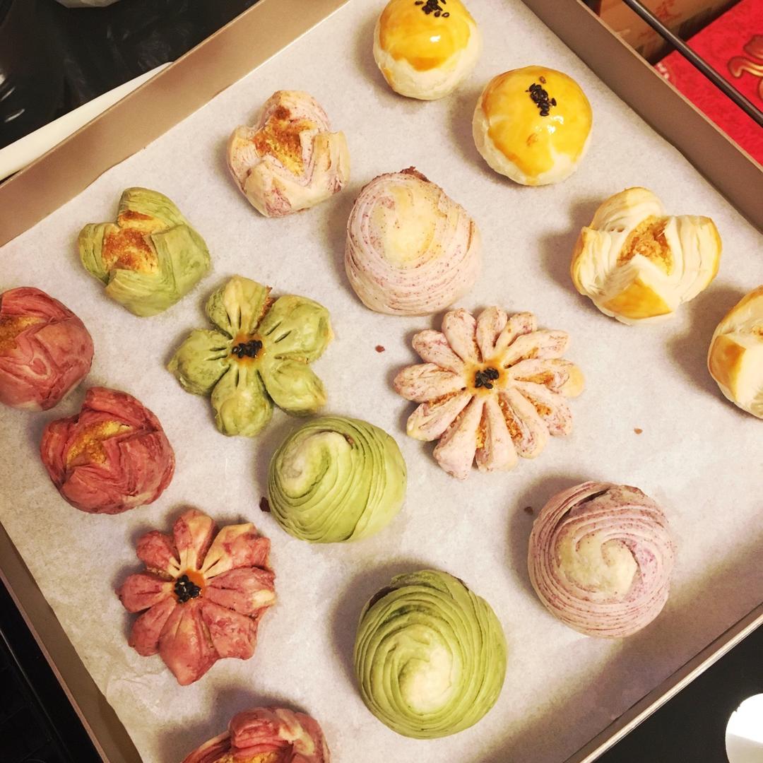 花开富贵之四种口味的椰蓉开口酥