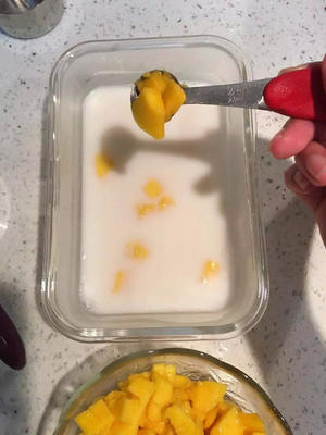芒果椰汁糕的做法 步骤8