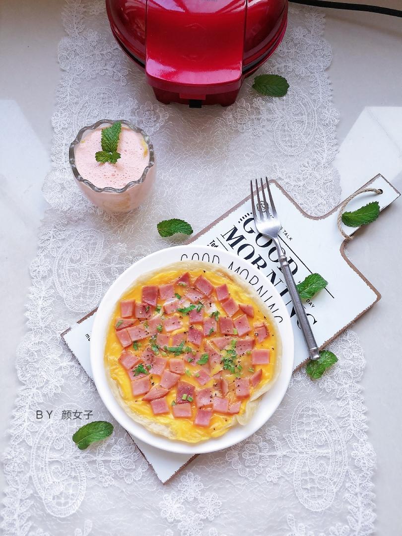 培根火腿烘蛋#麦子厨房小红锅#的做法