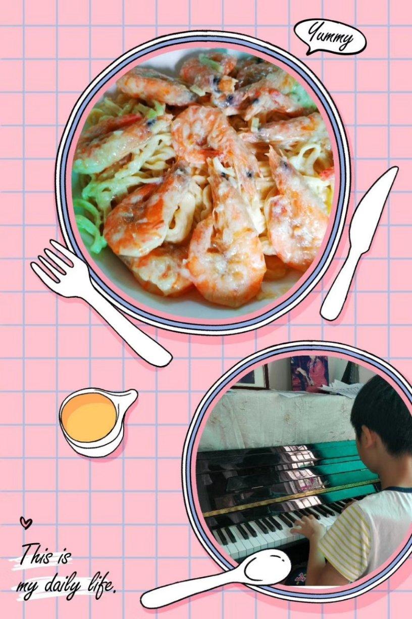 上汤芝士焗大海虾（伊面底）简单做出大酒楼的味道呀～嘎嘎嘎～