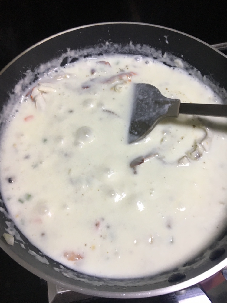 奶油海鲜浓汤+意式小面包Seafood Chowder的做法 步骤19