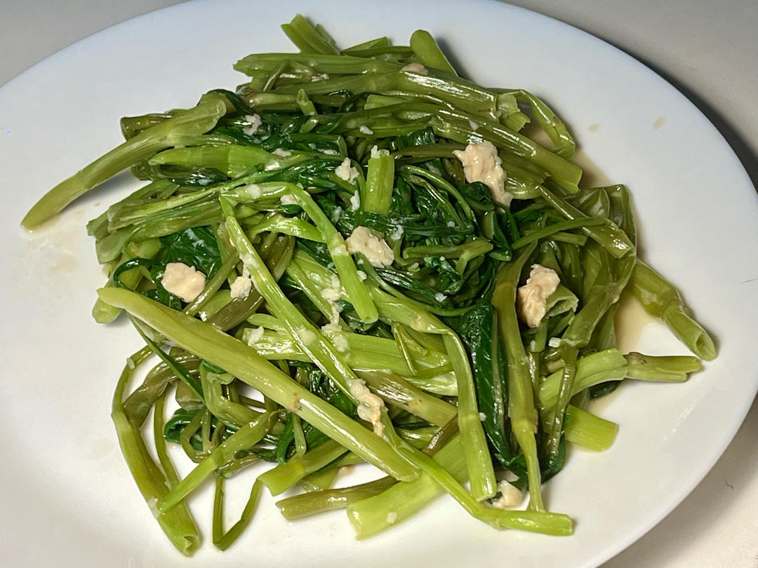 广东大排档风味椒丝腐乳炒空心菜