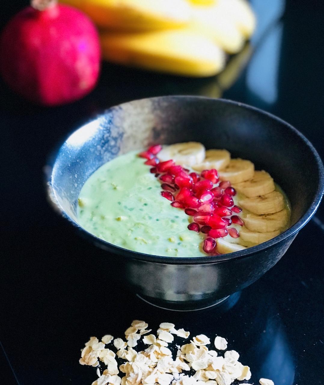 和式晨食——抹茶燕麦粥