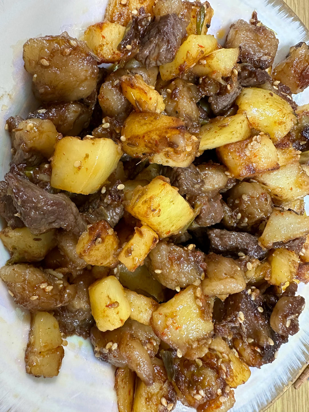 香辣孜然土豆牛肉粒，这么做巨巨巨好吃！！