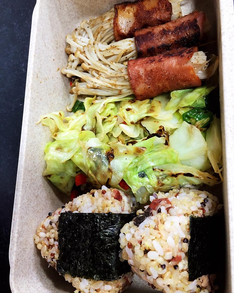 香煎培根金针菇卷