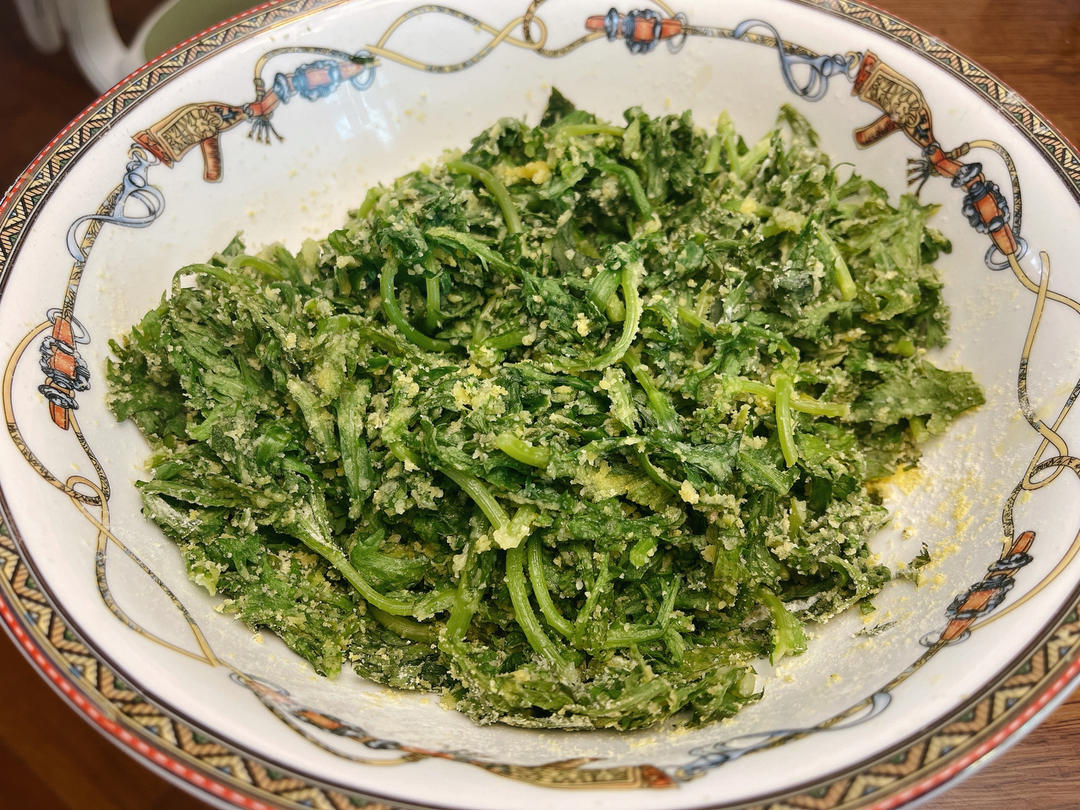 粉蒸茼蒿