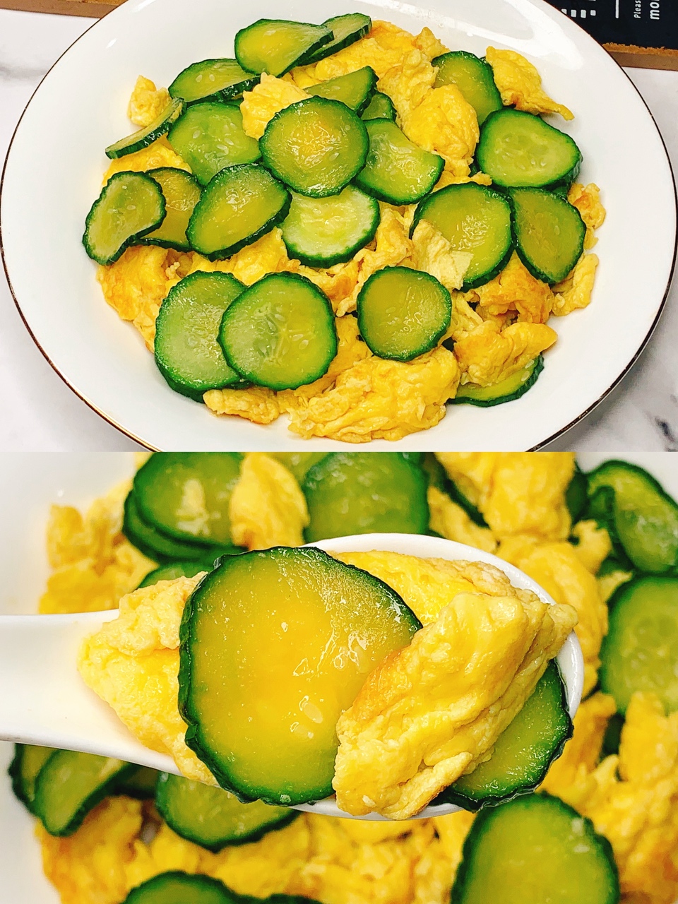 低脂低卡❗️好吃不胖的黄瓜炒鸡蛋的做法