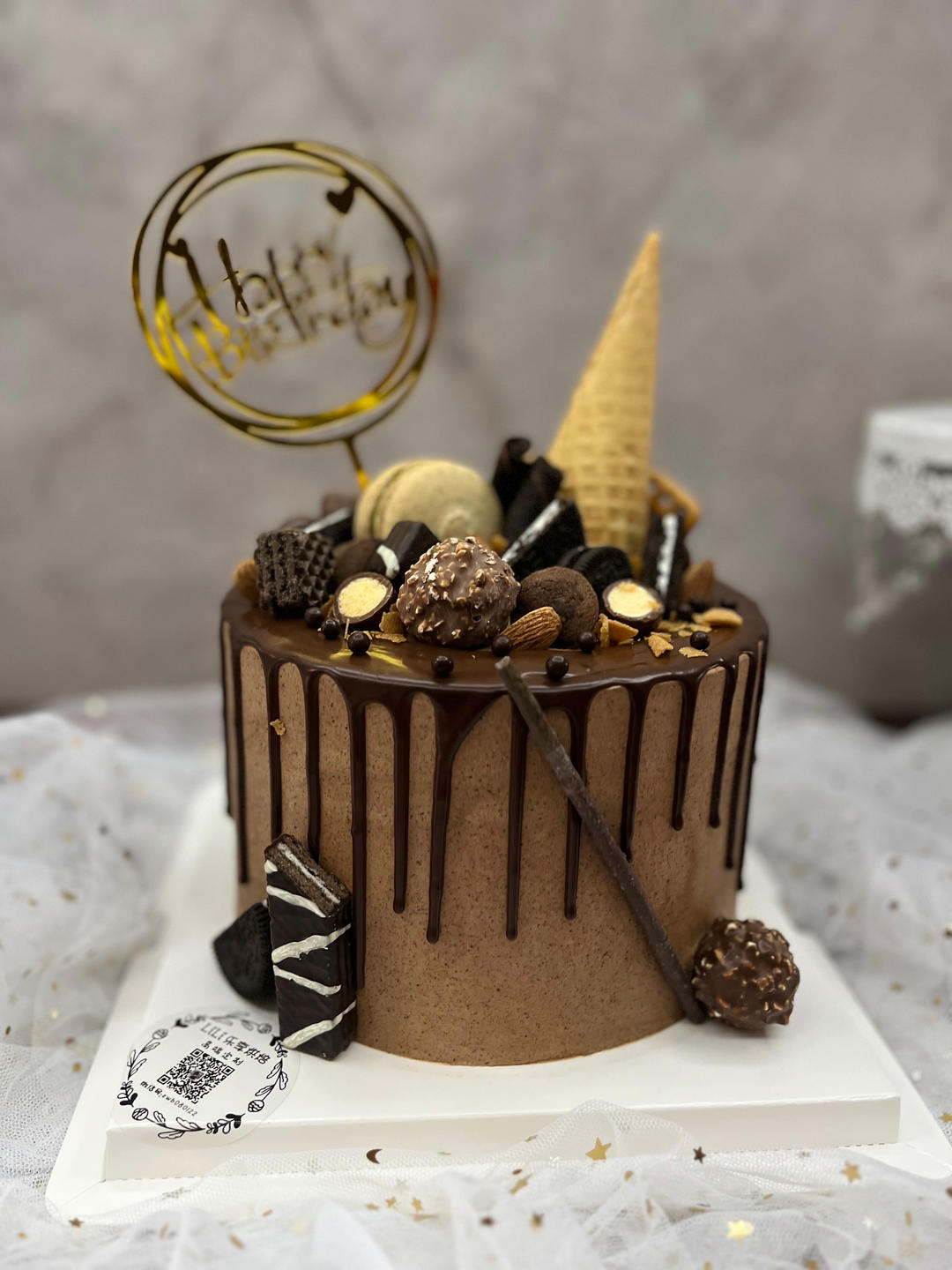 巧克力甘纳许淋面