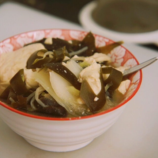 白菜豆腐味增汤