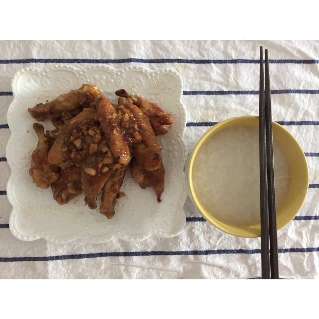 黄油蒜蓉鸡翅煎