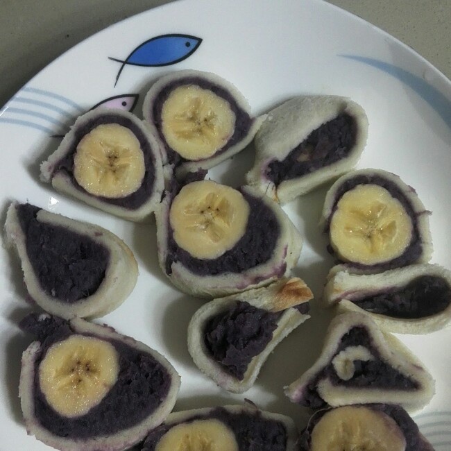 香蕉紫薯卷