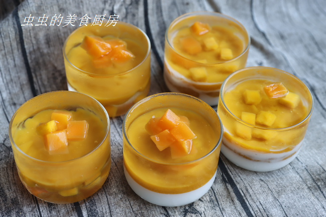 芒果系列：芒果椰浆冰粉冻的做法 步骤7