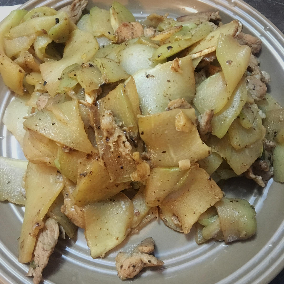 佛手瓜炒肉片