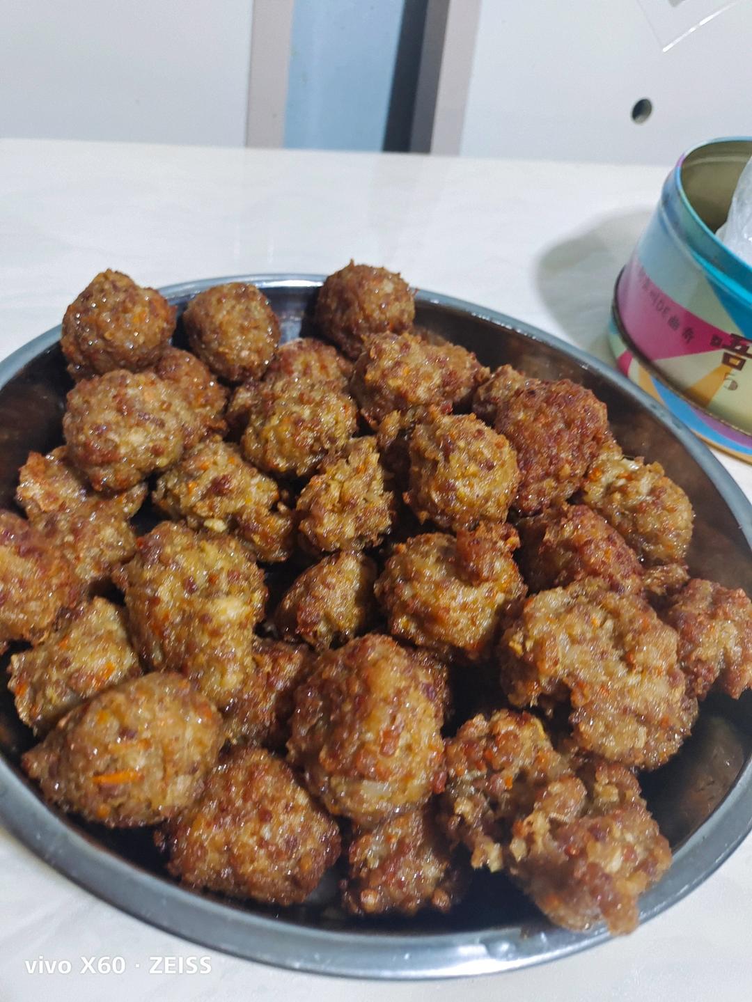 炸莲藕猪肉丸子-年味