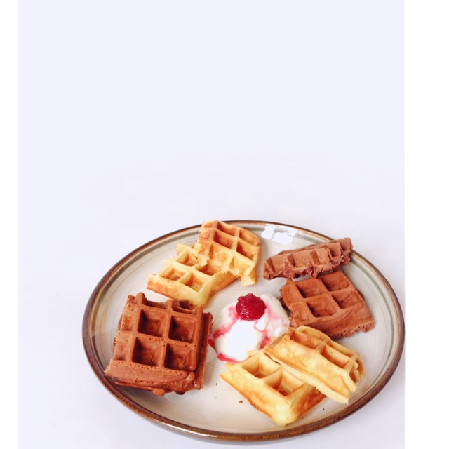 可可糯米华夫饼