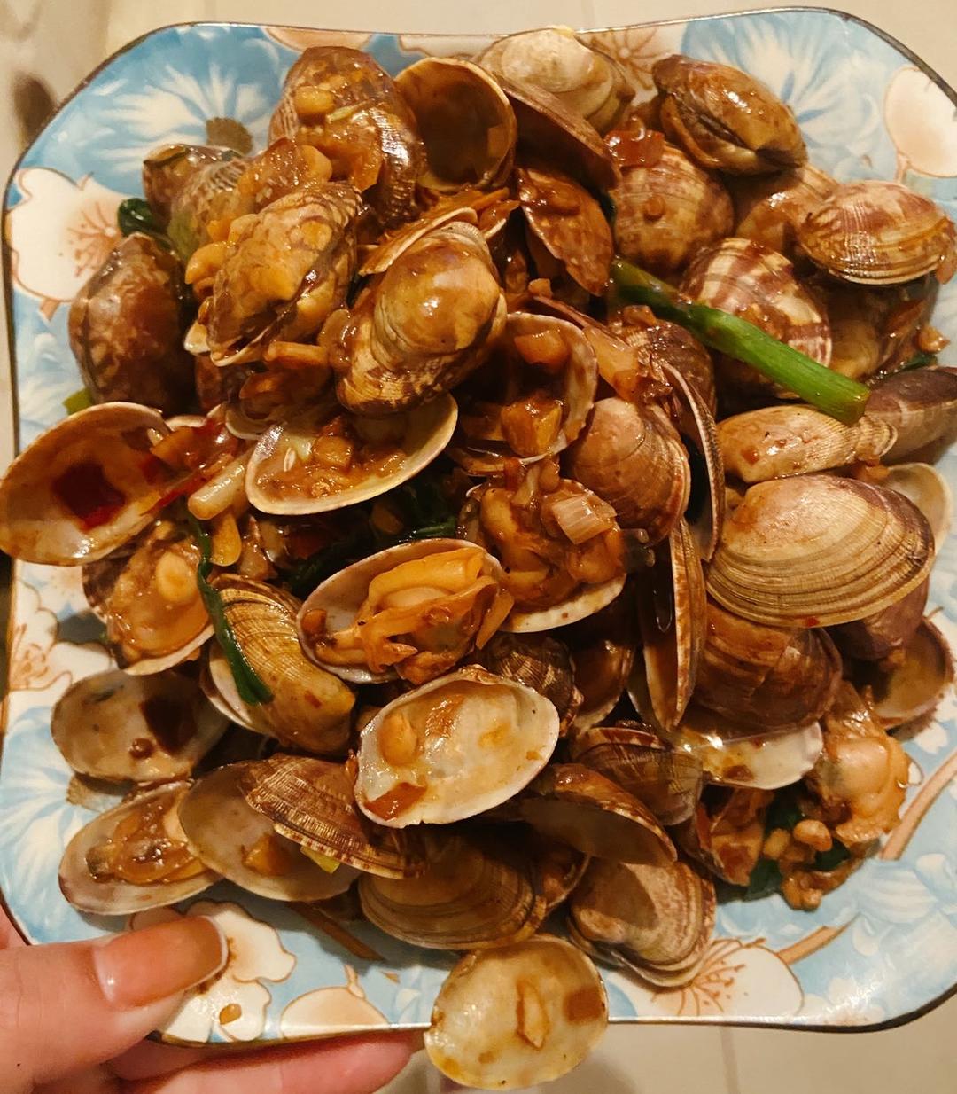 香辣炒花甲
