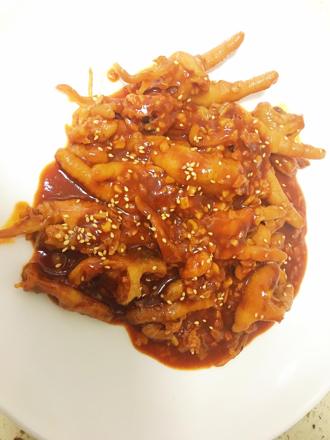韩式辣酱鸡爪的做法