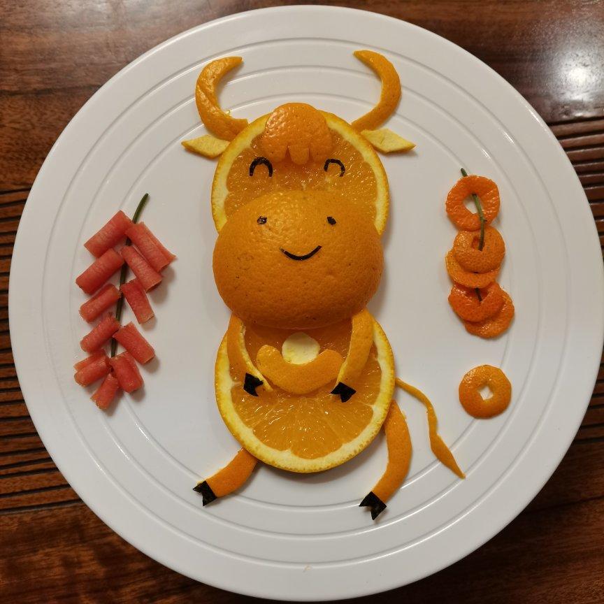 🐮牛年招财进宝餐盘画