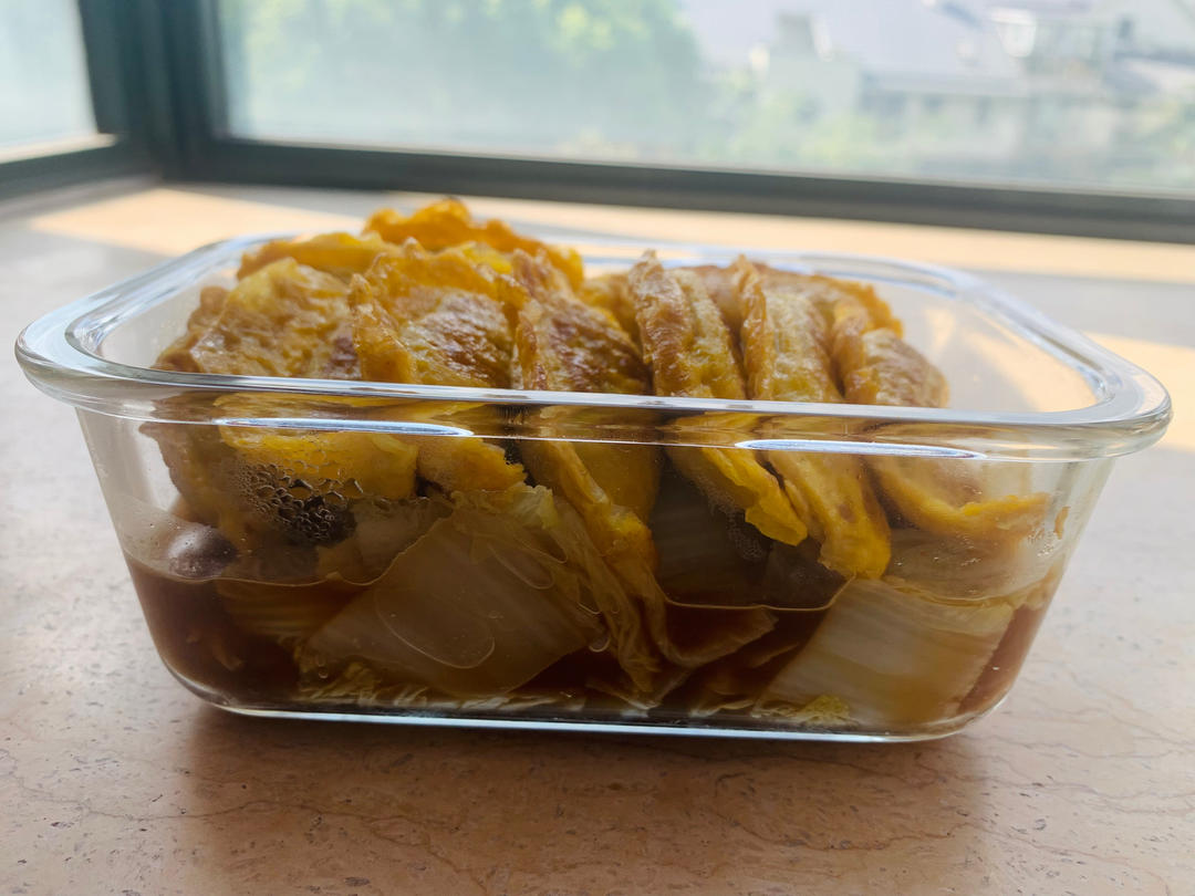 白菜蛋饺煲